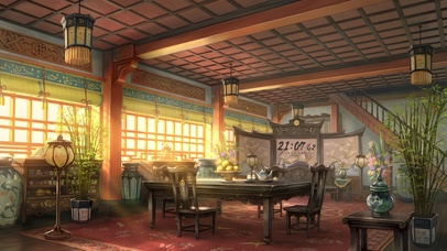 唯美黄昏古风房间