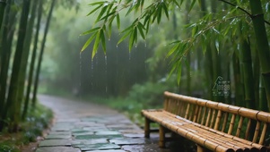 下雨竹林