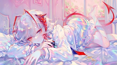 趴着的少女-维什戴尔w