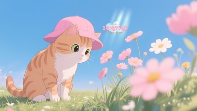 好奇呆萌小橘猫