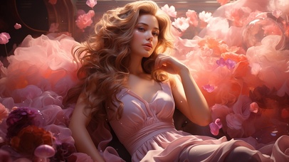 4K花海女神-粉色梦境