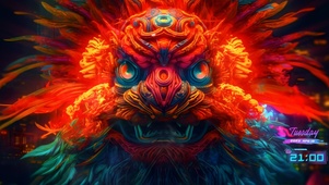 赛博朋克 舞狮