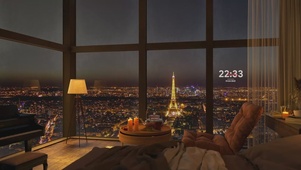 巴黎夜景城市公寓