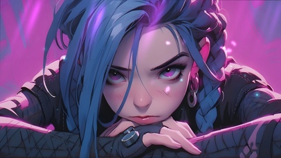 嘟嘟嘴的金克斯~这谁顶得住！