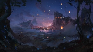 唯美古风不夜城风景