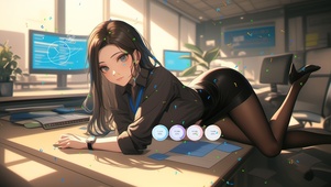眼眸如同深秋的湖泊，宁静而深邃
