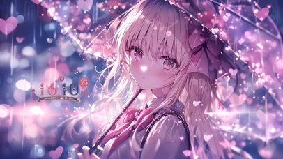 唯美雨中梦幻少女