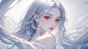 气质银发少女