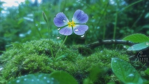 雨中小花