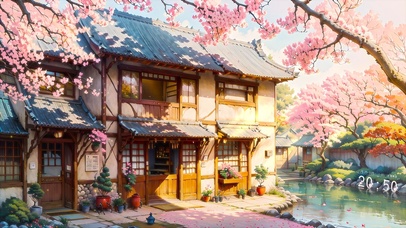 唯美插画夏日阁楼小屋