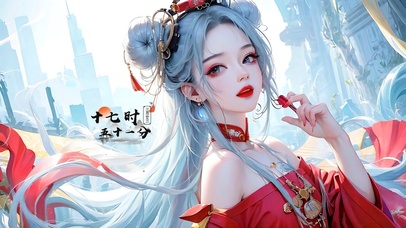 4K唯美红衣小仙女