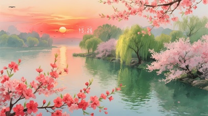 日出江花红胜火