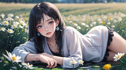 小清新长发可爱少女