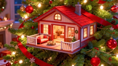 圣诞树上的小屋