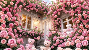 4k玫瑰花小屋