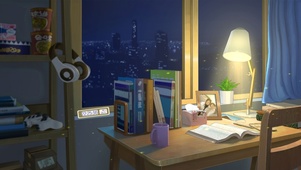 夜晚舒适的学习环境