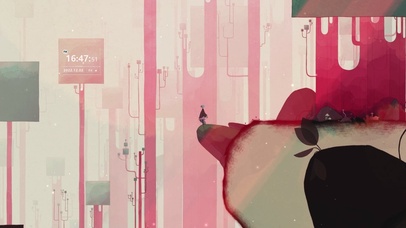 抽象艺术插画女孩与树