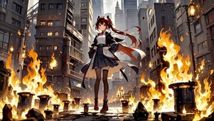 火焰中的少女