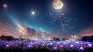 星辰月下