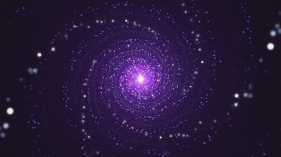 紫色梦幻粒子旋转散发