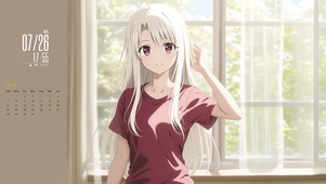 唯美房间白发女孩