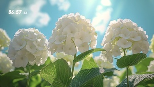 向阳的绣球花