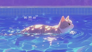 猫猫游泳