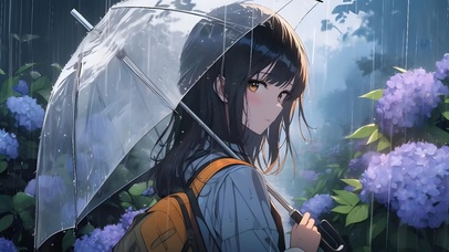 放学后的淅淅小雨