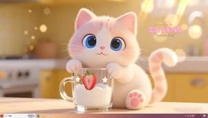草莓可爱猫咪