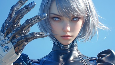 银发美女机器人