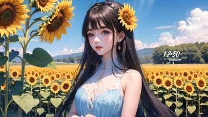 4k向日葵女孩