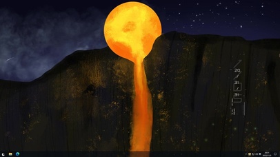 月色瀑布  主题版