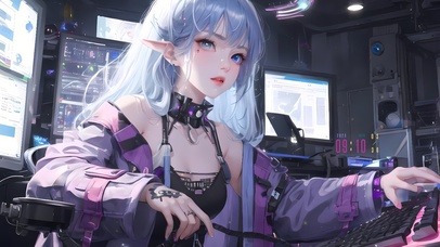 4k赛博朋克少女