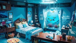 4K唯美海底房间