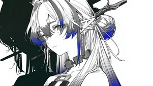 黑白少女-黍