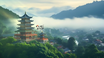 4K 护眼古韵灵隐寺	