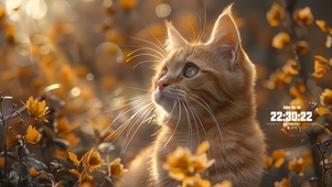 枫叶可爱猫猫