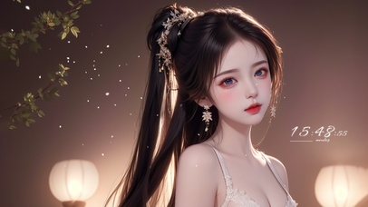 纯欲系古风长发女生