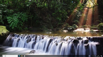 宁静瀑布主题壁纸