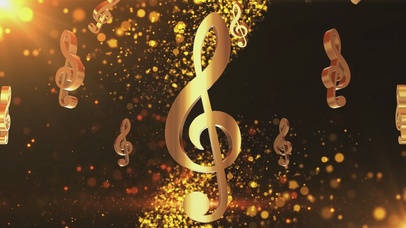 金色大气三维音符