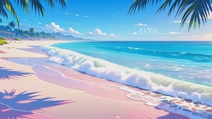 粉色沙滩