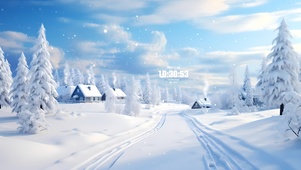 唯美冬日雪景