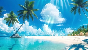 夏日炎炎海滩