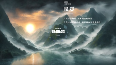 低饱和画风云海翻腾