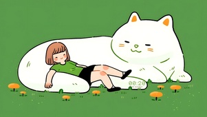 和大喵躺着