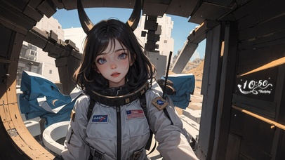 宇航员少女(科幻动态壁纸) - 动态壁纸下载 - 元气壁纸