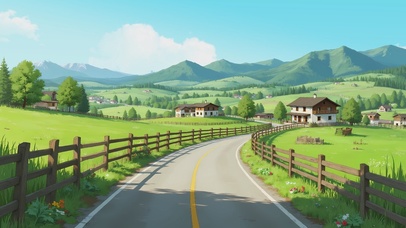 宁静美丽的村庄