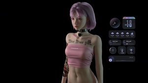 帅气短发美女