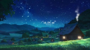 乡村星空夜晚