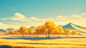 胡杨林秋景